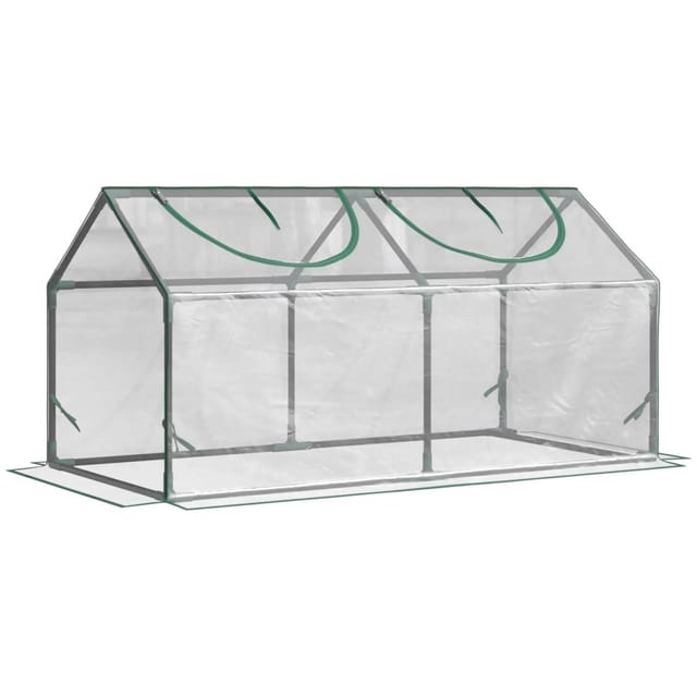 Furnicato Gewächshaus Pe-gitterfolie Stahl 120x60x60cm Transparent