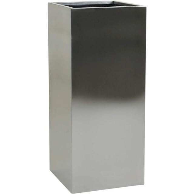 Vivanno Pflanzkübel Block 40 cm X 40 cm X 100 cm Edelstahl Gebürstet