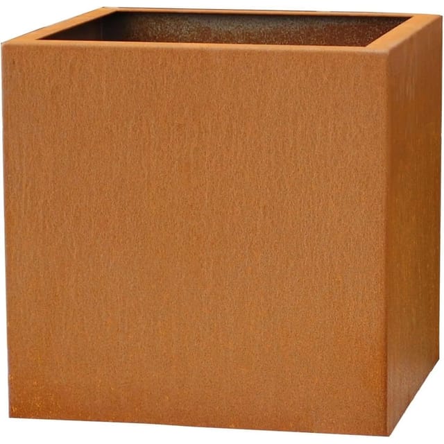 Vivanno Pflanzkübel Block 40 cm X 40 cm X 40 cm Rostbraun