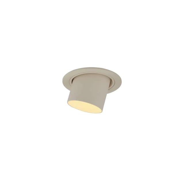 QAZQA Moderner Einbaustrahler Beige GU10 50 mm Rund Schwenkbar Installa