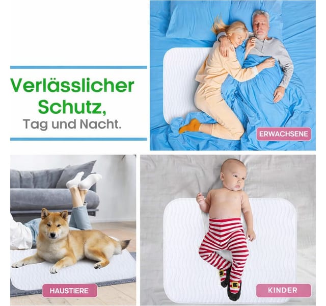 Inkontinenzauflage Premium Bett wasserdichte Matratzenauflage Inkontinenzunterlage PTY HOME, besonders saugfähig, langlebig, hautfreundlich, waschbar
