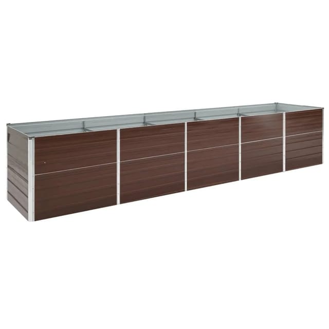 Garten-hochbeet Verzinkter Stahl 400x80x45 Cm Braun - Vidaxl