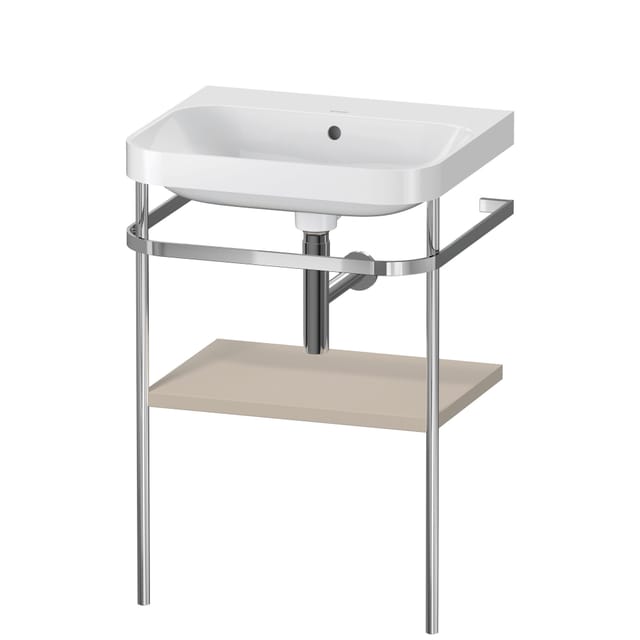 Duravit Happy D.2 Plus C-shaped Set Mit Metallkonsole, 575x490mm,