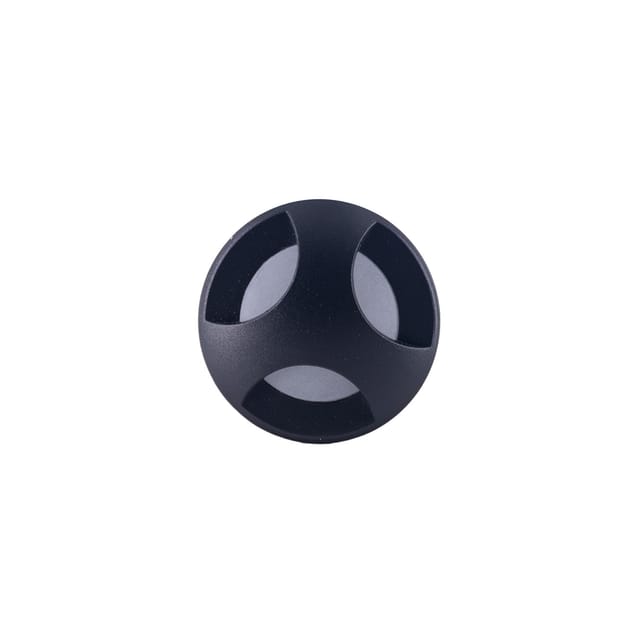 Targo Runde Led-wandleuchte 3w 50lm Ip65 Ø6x5,85cm Schwarz 25000h Secom