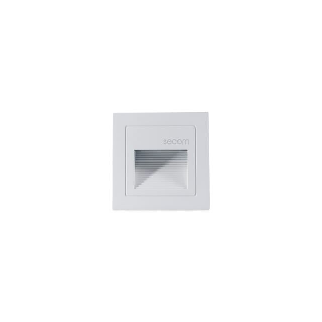 Trido Mini Square Einbau-led-wandleuchte 2w 90lm Ip65 8,5x8,5x5,3cm Weiß 25000h Secom