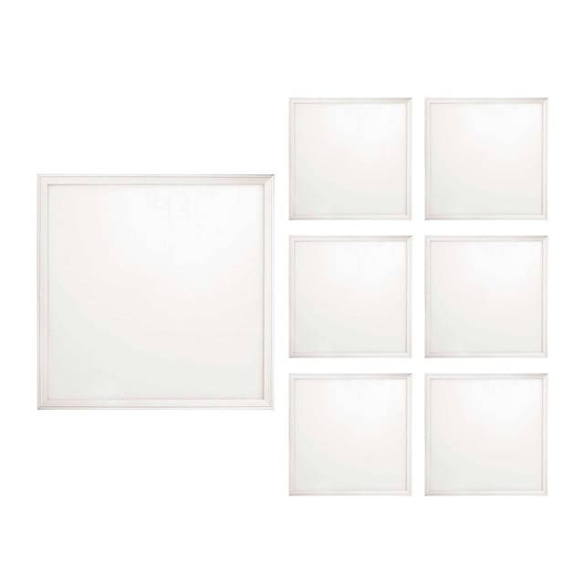 6er-pack Zelek Quadratische Led-aufbaupaneele, 38 W, 5200 Lm, 60 X 60 X 2 Cm, 4000 K Weiß, 50000 H Secom