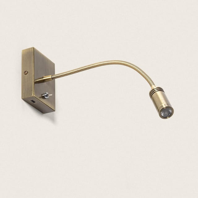 Led Wandleuchte 2,5w Metall Mit Usb Anschluss Apsley Gold