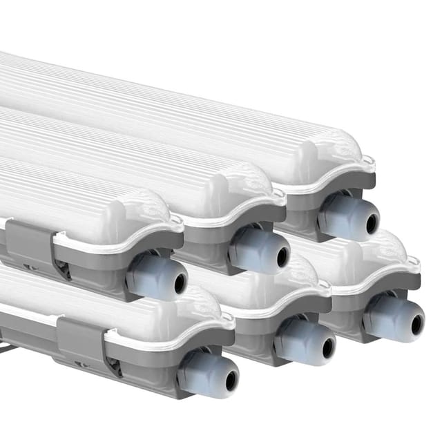 etc-shop LED Deckenleuchte, Leuchtmittel inklusive, Kaltweiß, Tageslichtweiß, Wannenleuchte Garagenlampe Deckenlampe LED 6400K L 127,5cm 6er Set