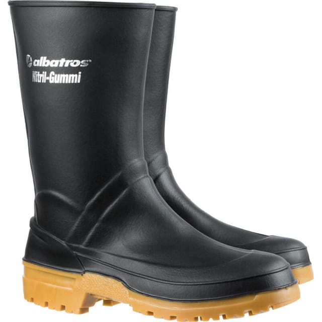 Albatros 564040 Guardian Mid Black Nitrilgummistiefel Schwarz, 46
