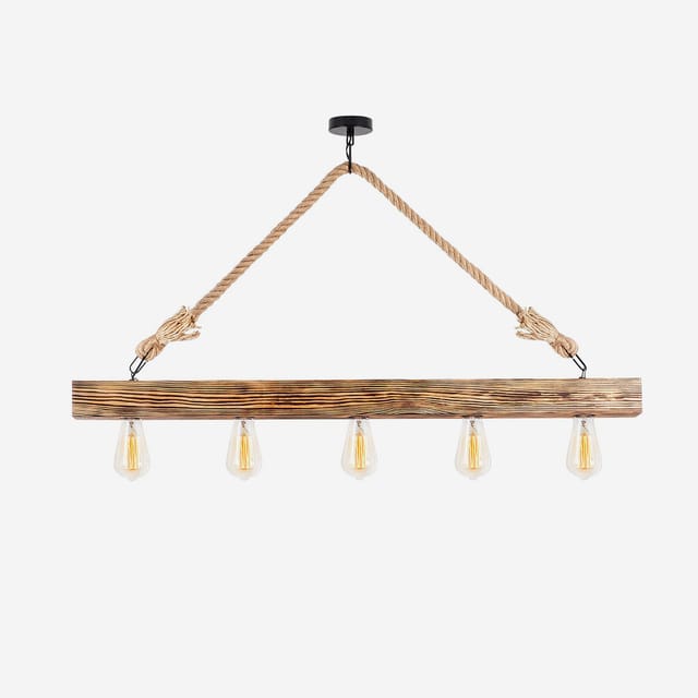 Deckenleuchte - Holz - 100 X 53 Cm - Naturfarben - Erebos