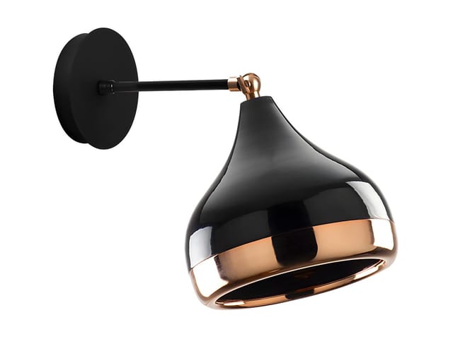 Wandleuchte Verstellbar - Metall - H. 28 Cm - Schwarz & Kupferfarben - Yildo