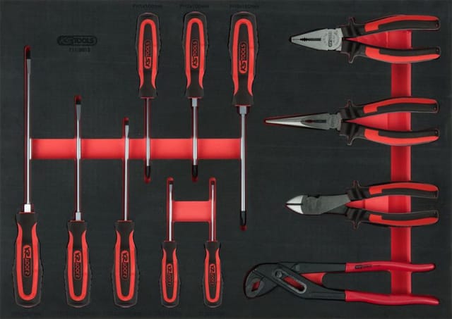 KS Tools Schraubendreher- und Zangen-Satz, 12-tlg. in 1/1 Systemeinlage