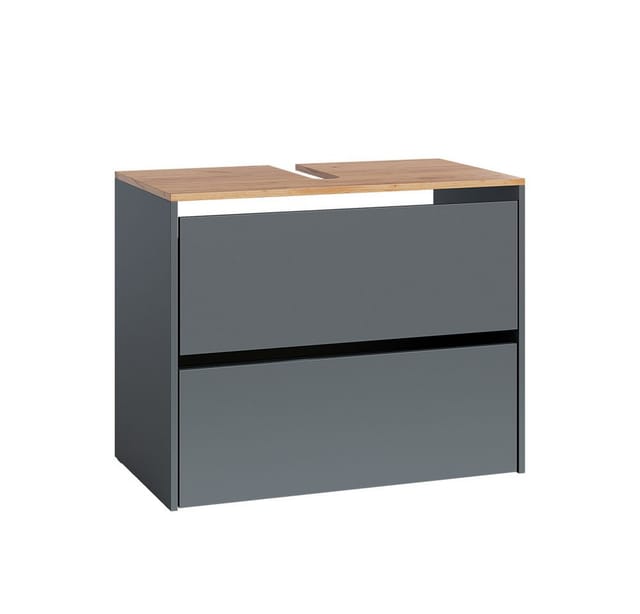 Vicco Waschbeckenunterschrank Viktor, Anthrazit/Goldkraft Eiche, 80.2 x 65 cm (1-St)