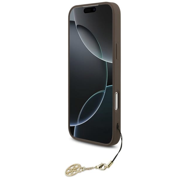 Guess Handyhülle GUESS Case für iPhone 17 Pro Max Charm Anhänger Handyhülle Cover Braun