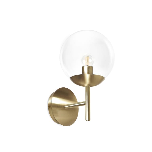 Wandleuchte Oxy E27 40w Glas Transparent Gold