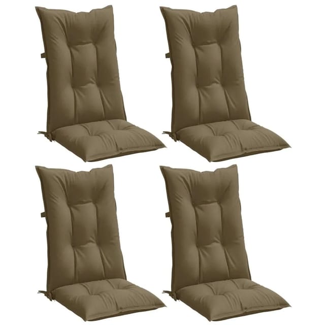 Hochlehner-auflagen 4 Stk. Melange Taupe 120x50x7 Cm Stoff Vidaxl