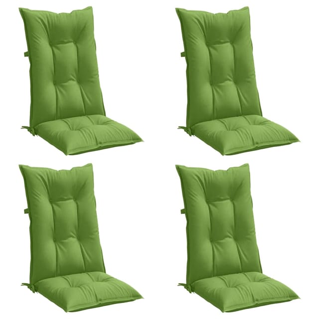 Hochlehner-auflagen 4 Stk. Melange Grün 120x50x7 Cm Stoff Vidaxl