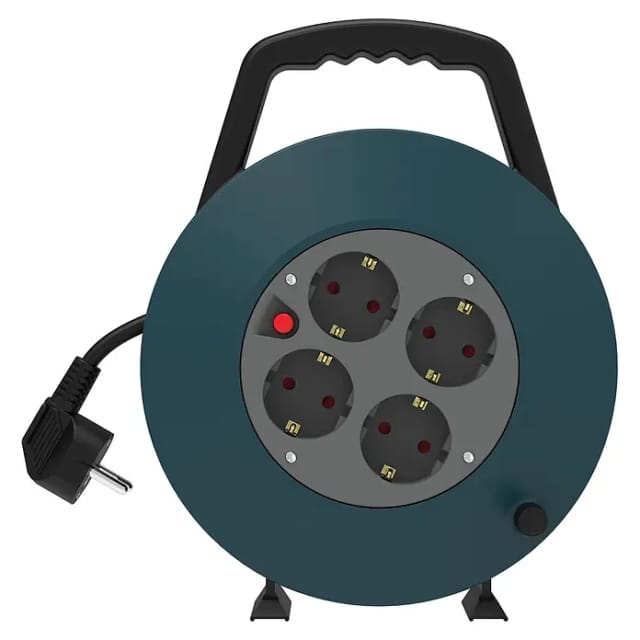 REV Kabelbox 5m H05VV-F3G1,5 petrol - schwarz