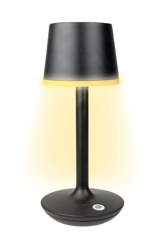 Schwaiger Akku LED Tischleuchten TILA3003 mit Ladeplatte schwarz 3er-Set