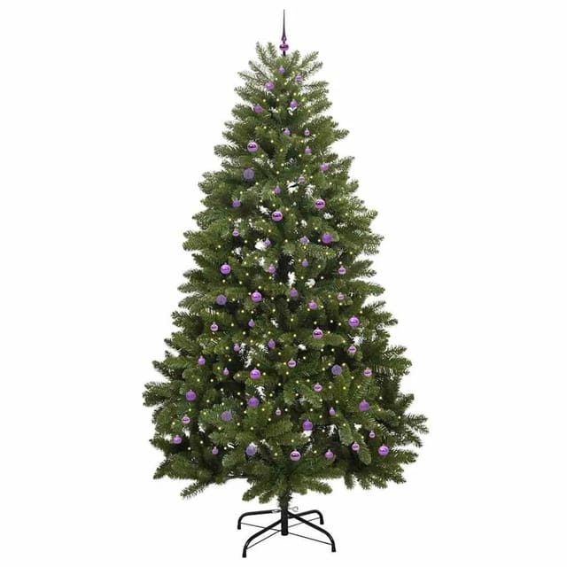 vidaXL Künstlicher Weihnachtsbaum Grün 300 cm PVC und Metall 3395727