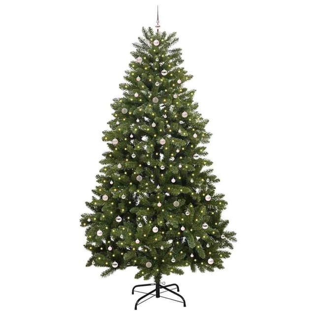 vidaXL Künstlicher Weihnachtsbaum Grün 300 cm PVC und Metall 3395723