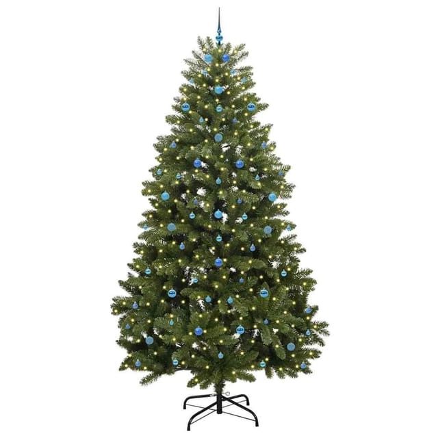 vidaXL Künstlicher Weihnachtsbaum Grün 300 cm PVC und Metall 3395728