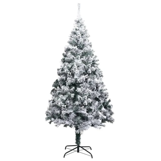 vidaXL Künstlicher Weihnachtsbaum mit Schnee Grün 210 cm PVC 320965