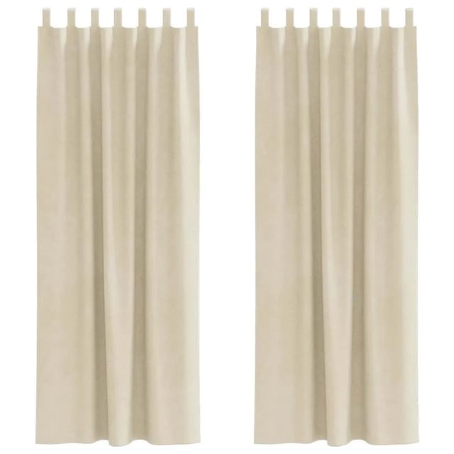 vidaXL Vorhänge 2 Stk Creme 140 x 225 cm Samt 4107190