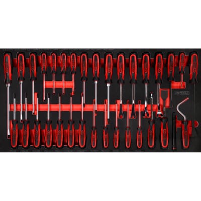 KS Tools Schraubendreher-Satz in Schaumstoffeinlage, 33-tlg