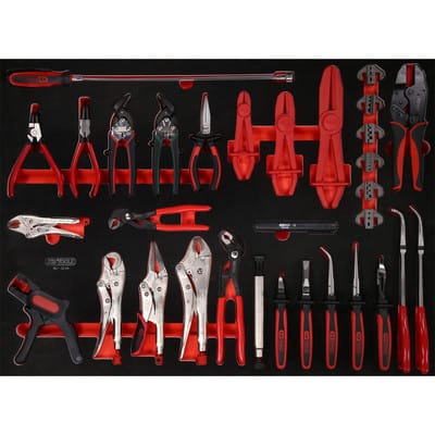 KS Tools Zangen-Satz in Schaumstoffeinlage, 34-tlg