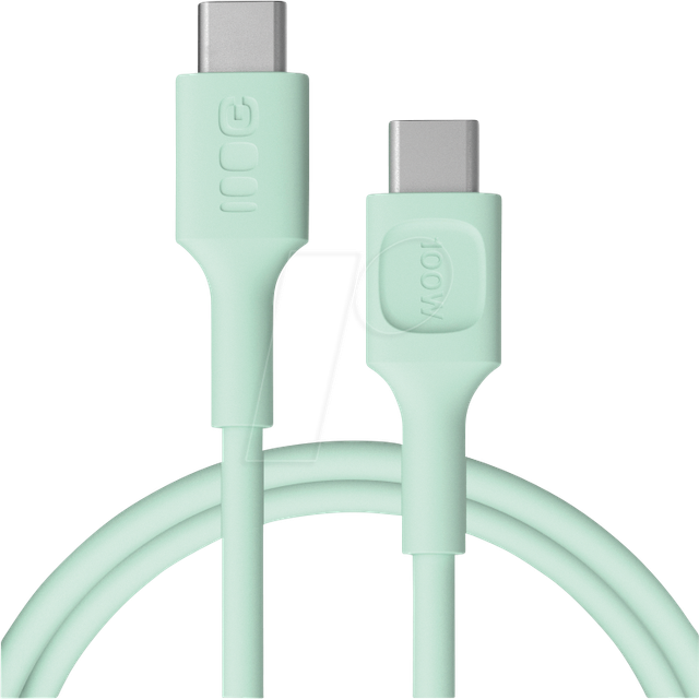 GC KAB100PF120MG - Daten-/ Ladekabel USB C-Stecker > C Stecker, 100 W, 1,2 m, mint