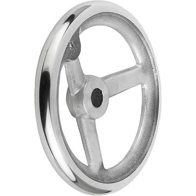 HANDRAD DIN950, D1=160 PASSBOHRUNG D2=16H7, ALUMINIUM, OHNE GRIFF