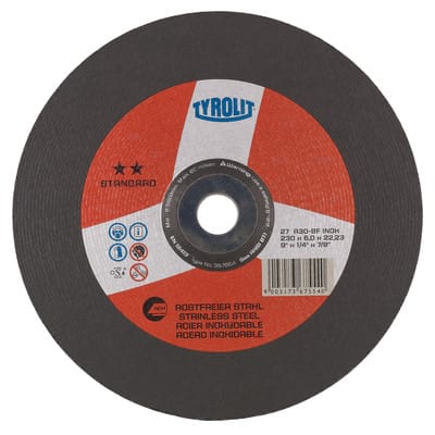 Schruppscheibe ø230 x 6 x 22,23mm gekröpft A30R STANDARD Edelstahl