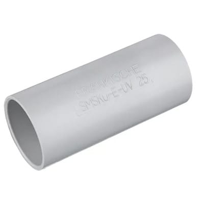 Kunststoff-Steckmuffe SMSKu-EM-F-UV, UV-stabilisiert, Ø 32 mm, grau