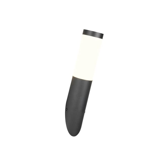 TRIO Leuchten Außen-Wandleuchte TRIOTO, Outdoor Wandlampe Edelstahl, Wandfackel exkl 1x E27 max 25W, Leuchtmittel wechselbar, warmweiß - kaltweiß, röhrenförmige Hauswand Beleuchtung, Fassadenbeleuchtung IP44 39cm hoch