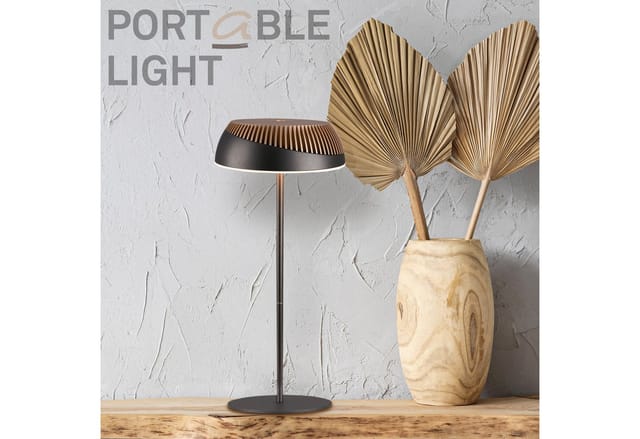 Briloner Leuchten LED Tischleuchte Tischlampe kabellos Akku USB-C Touch dimmbar Design Award, LED wechselbar, Warmweiß, 14x32 cm, Akku tauschbar, Indoor/Outdoor, Wohnzimmer, Flur, Balkon