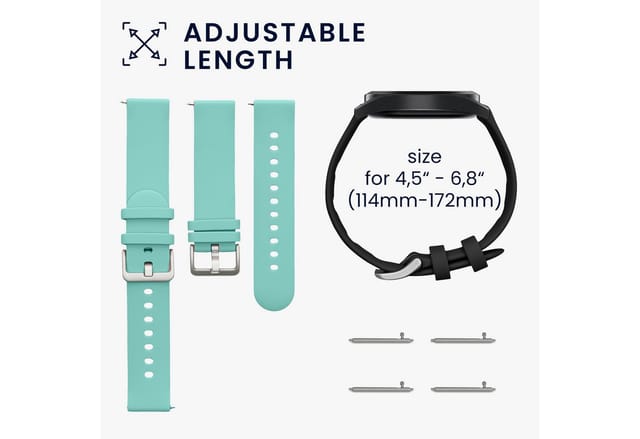 kwmobile 2x Band für Xplora X6 Play Smartwatch, 2-tlg., Silikon Fitnesstracker Ersatz Sportarmband - Größe S