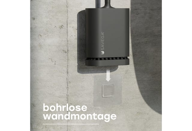 SAVEGA WC-Reinigungsbürste SAVEGA - Klobürste aus Silikon, Wandmontage, rechteckig, Fliesen, (Packung, 3-tlg), schnell trocknender Halter,Wandmontage ohne Bohren