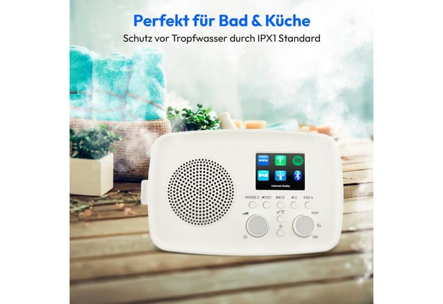 Medion® LIFE Internetradio IRE-1 (MD89318) Radio (Digitalradio (DAB), 5 W, DAB+/UKW-Empfang, Senderspeicher, 5 Watt (RMS)