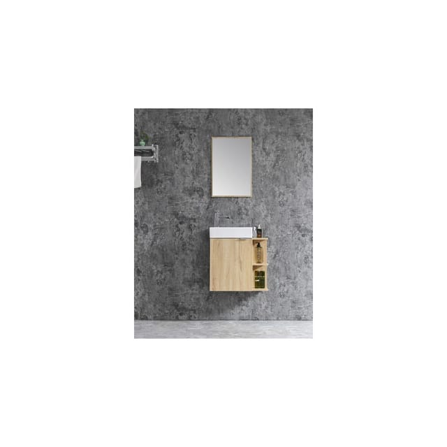 Sanotechnik Cloud 55x60cm braun Unterschrank + WT + Spiegel - versch. Auführungen