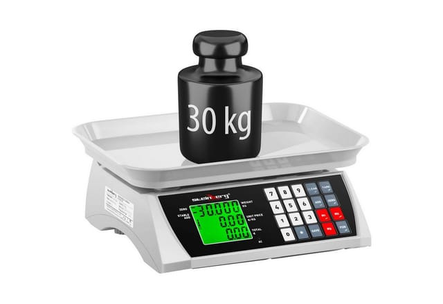 Steinberg Armaturen - Kontrollwaage Ladenwaage Preiswaage Marktwaage Lcd 30kg 1g Digital Waage
