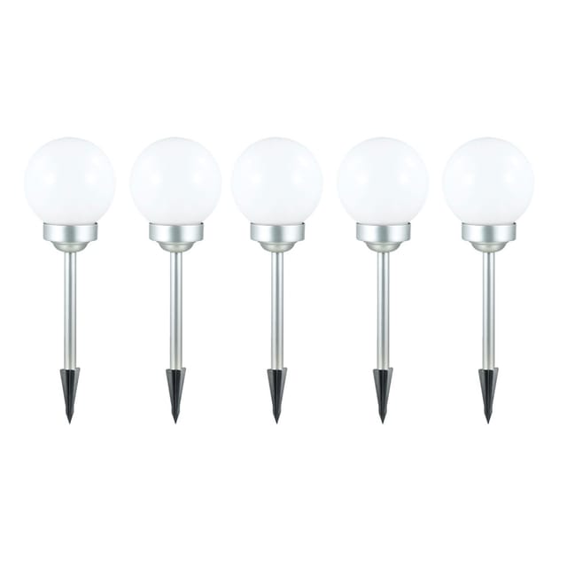 5er Set Led Steck Solar Leuchten Außen Beleuchtungen Kugel Stand Lampen Garten Dekorationen