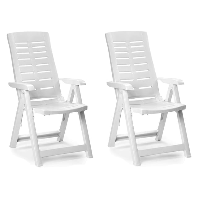 2 Stück Klappstuhl Kunstoff Yuma Weiß-dyum040bi-2
