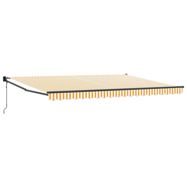 Vidaxl Electric Retractable Awning Yellow And White 4 X 2 M