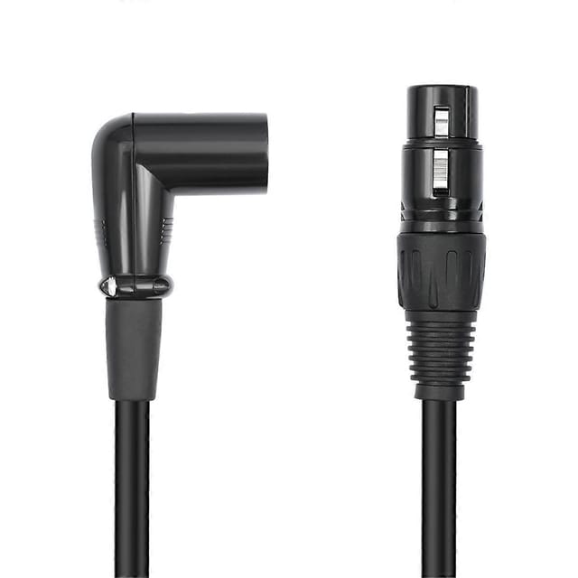 3-poliges Xlr-winkelstecker-auf-buchse-mikrofon-audiokabel