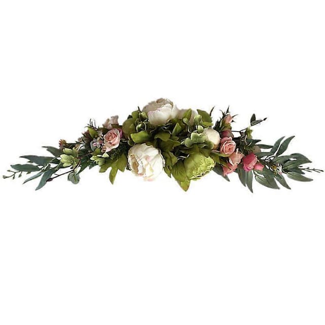 Künstlicher Rosenstrauß, 61 Cm Lange Dekorative Girlande Mit Künstlichen Rosen Und Grünen Blättern, Für Hochzeitsbögen, Haustüren, Heimdekoration - 3-teilig.