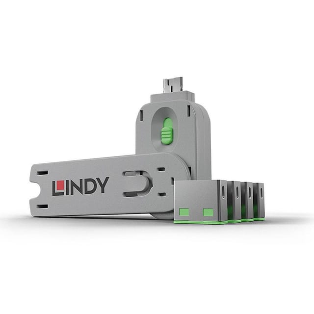 Usb Port Blocker Pack 4 Grün, 40451 - Lindy