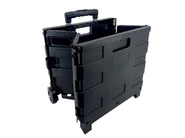 TrendLine Transport Trolley faltbar mit Zugstange 42,5 x 40,5 cm schwarz