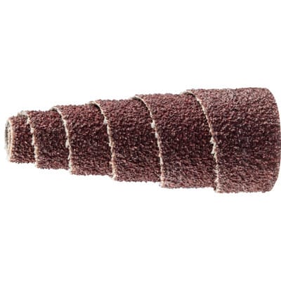 POLIROLL PRK konische Schleifrollen Ø 15x35 mm Bohrung Ø 3 mm Korund A80
