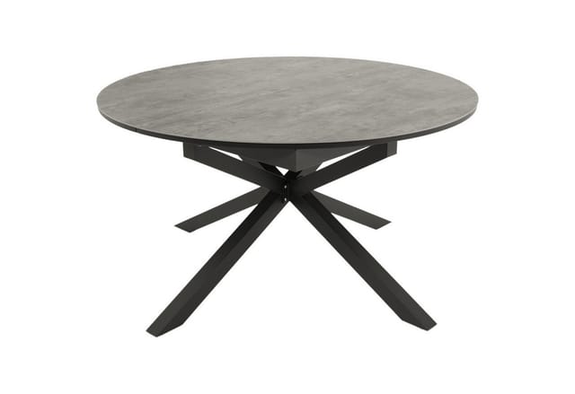 DEGAMO Gartentisch LYON ausziehbar, oval 140/200x140cm, Alu anthrazit + ECP wetterferst